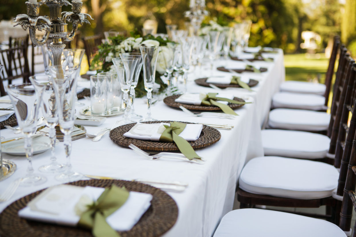 wedding table at Villa Montalvo