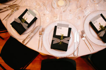 wedding menu, table, place settings