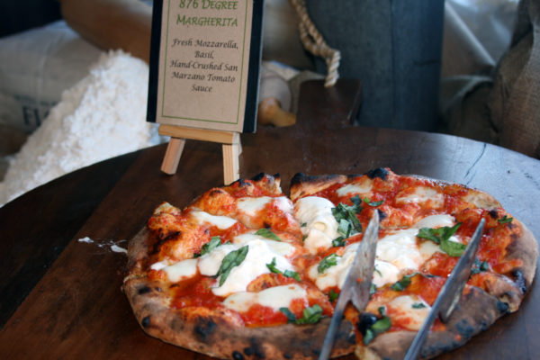 Our “876-Degree Margherita” Pizza.