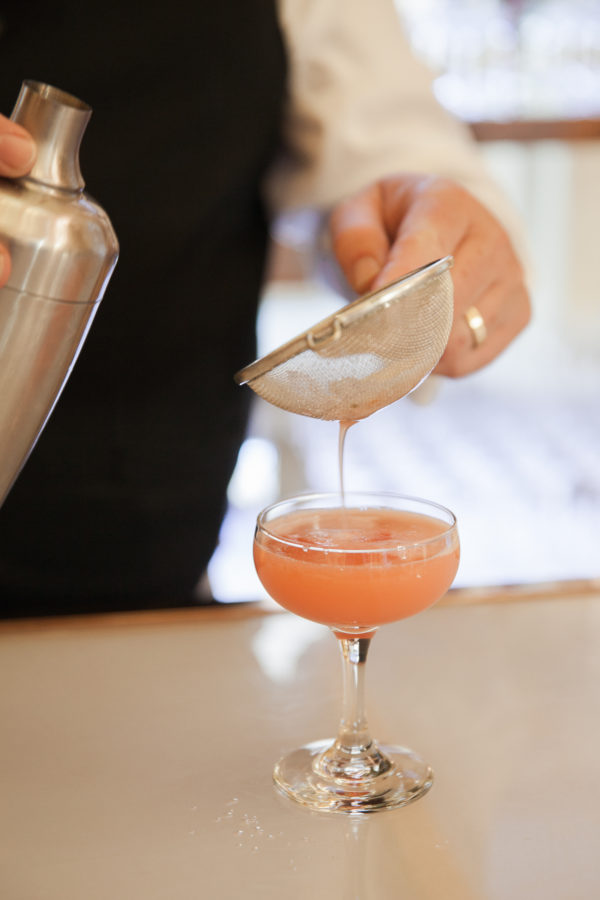 A Global Gourmet signature cocktail in the making.